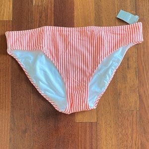 Aerie Seersucker Coral Striped Bikini Bottoms